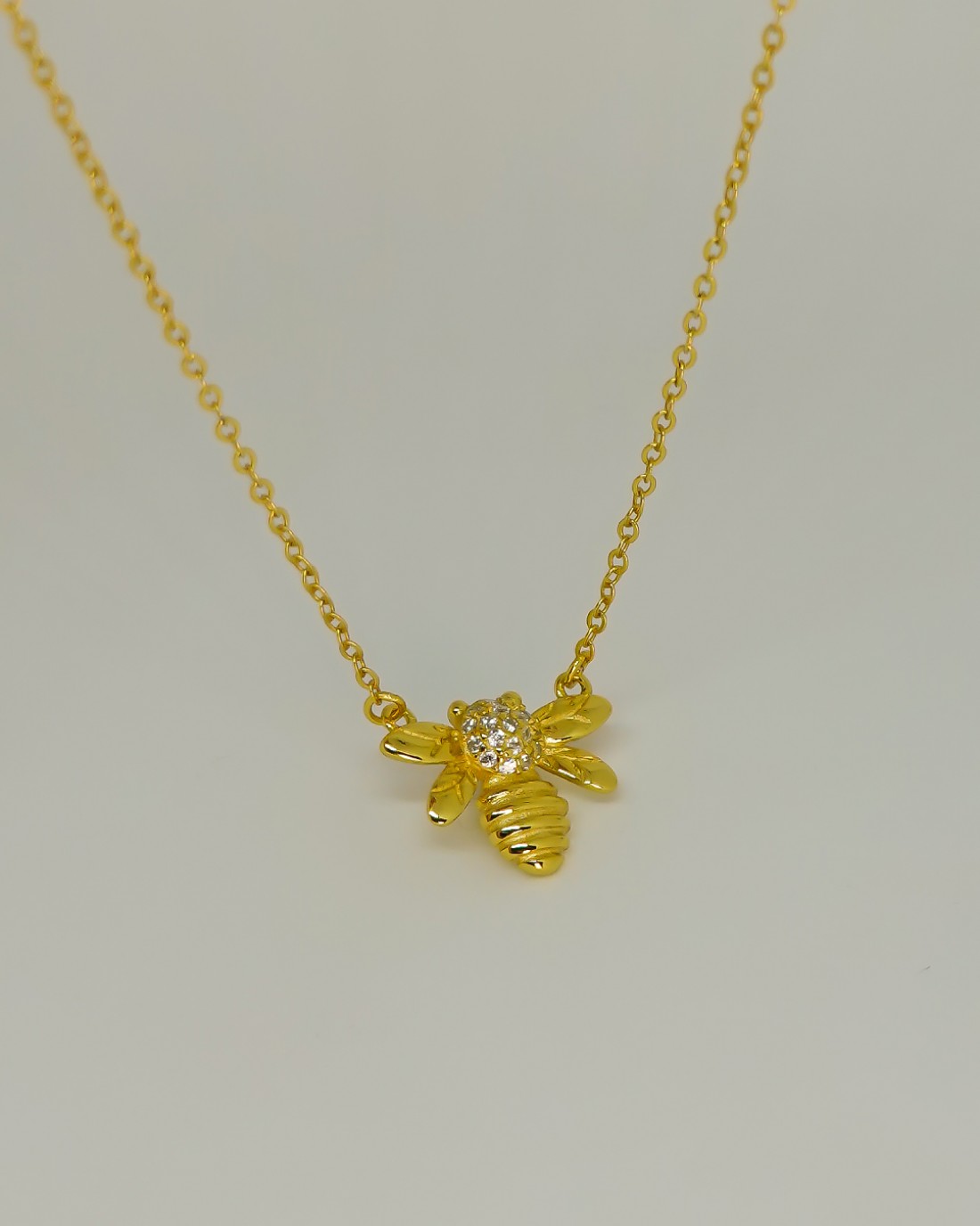 HONEY BEE 18k Gold Vermeil Pendant Necklace INXSKY